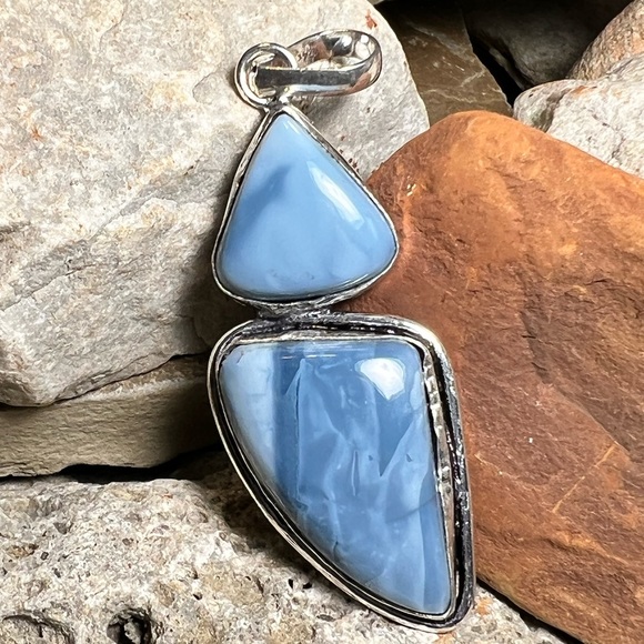 Hand Crafted Jewelry - Australian blue opal pendant (A-1)